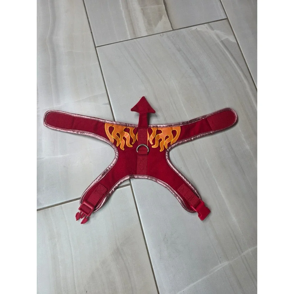 Wagby‎ Red Devil Flame Dog Harness Small Pet Costume Red Orange XS RN134923 K1